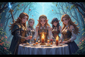 desing your dnd group party illustration