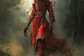 draw dark art horror illustration