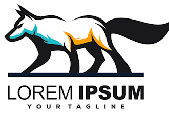 design high quality coyote, wildlife and animal logo in high definition