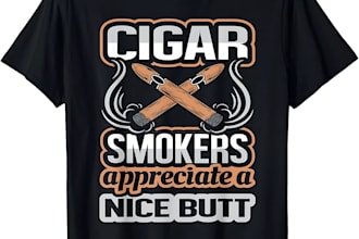 design custom cigar shirt, logo, bands and labels