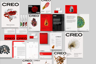 design modern logo, complete branding package and brand book
