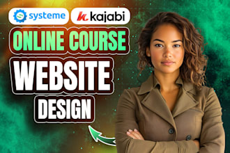 design course website for life coaches using, systeme io, kajabi, thinkific, ghl