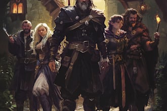 create dnd party art illustration