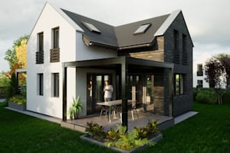 transform rural land into real estate with 3d site plan and villas,park in rhino