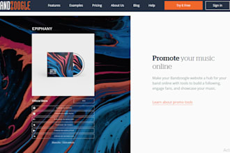 build your bandzoogle store landing page design for your business