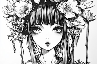 make manga japanese anime or illustration