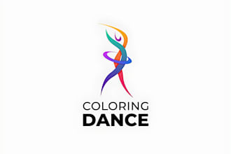 design unique tango rock gymnastic and dance logo