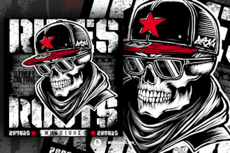 design bold streetwear and hip hop illustrations