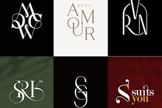 design a versatile luxury minimalist initial logo