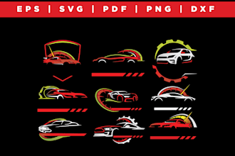 design automotive logo, car rental, car wash, auto mobile detailing