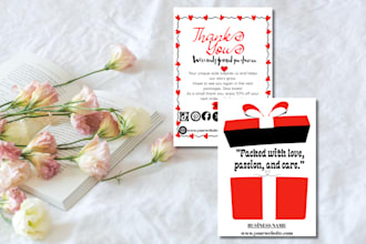 design minimal thank you cards for your fashion boutique