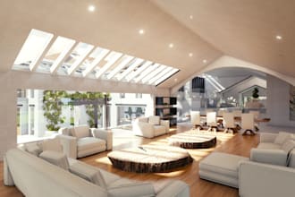 modernize 3d villa design, corona renderer,  pool, backyard landscape, d5 render
