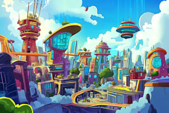draw background for your cartoons, illustration and comics