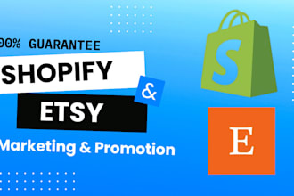 promote etsy shopify marketing, shopify promotion, print on demand store
