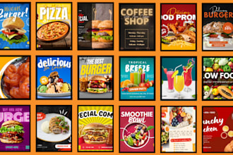 design stunning food menu and social media posts in canva
