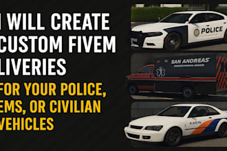 create custom fivem vehicle liveries for police, ems, fire, and more