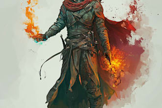 create dnd character art and dnd character art in unique