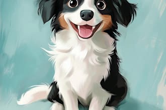 create a cute disney style pet portrait