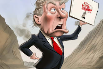 draw political cartoon and caricature