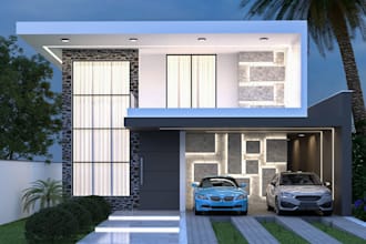 3d exterior design, interior design and 3d rendering