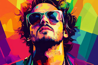draw your photo into wpap pop art