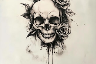 draw unique custom tattoo designs as a tattoo artist