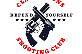 design super unique gun logo with satisfaction guaranteed