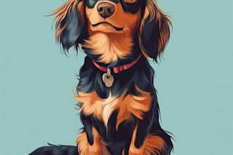 create your pet portrait into cute disney style