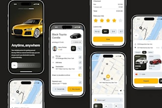 develop a custom taxi app, uber clone, rideshare booking app