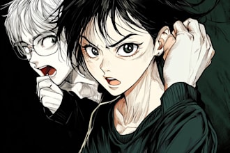 draw manga comic book artist or webtoon anime illustration