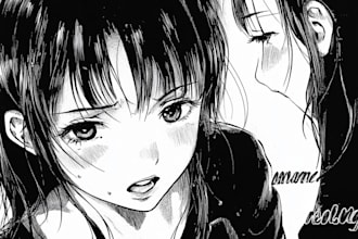 do nsfw anime manga comic in anime manga style, nsfw comic art, anime comic art