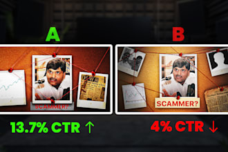 design 2 thumbnails and create a b test to boost clicks