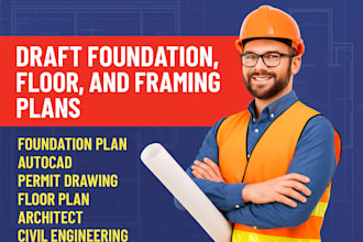 draft foundation, floor, and framing plans with permit ready drawings