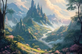 fantasy landscape art concept lost civilizations