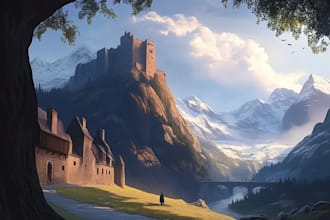 draw intricate digital fantasy landscapes or environment art