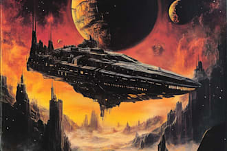 design stunning sci fi, fantasy book cover art or e book