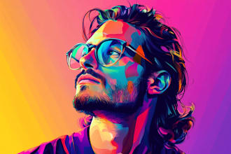 make professional wpap pop art portrait in 24 hours