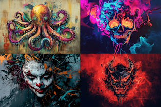 create graffiti art design for your logo or word