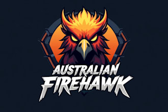 create amazing firehawk logo with a bold new concept