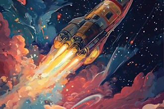 do a spacecraft, science fiction, vehicle illustration, and science fiction artw