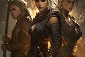 do dnd, and game art, character art
