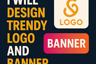 design modern logo and banner for business or social media