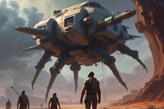 make a sci fi spaceship art