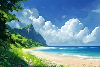 create a awesome environment concept art for you game