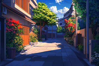 design fantasy background illustration and environment concept art, game art