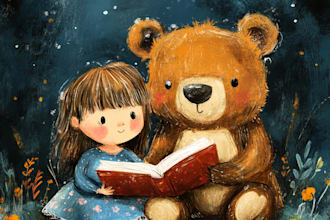 illustrate children story book illustration, kids story book