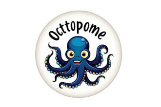 do octopus mascot logo design with business