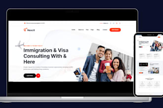 build immigration website, visa application website immigration landing page