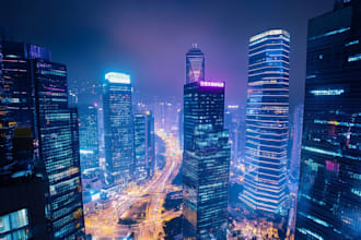 make a cyberpunk futuristic city concept art illustration