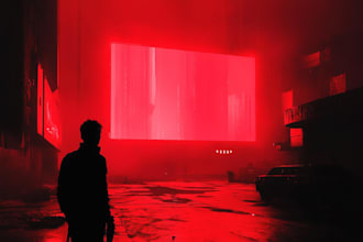 create futuristic cyberpunk city and background art